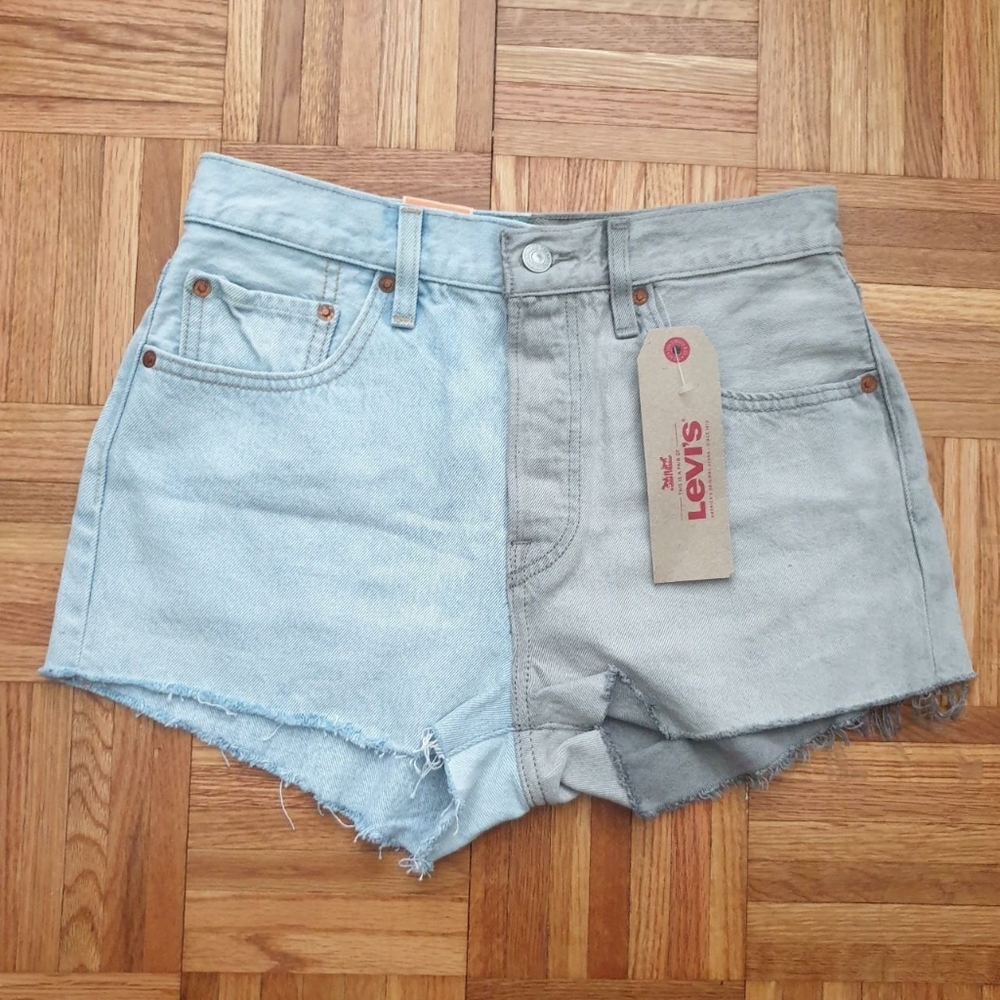 Levi's 501 Denim Shorts - two tone